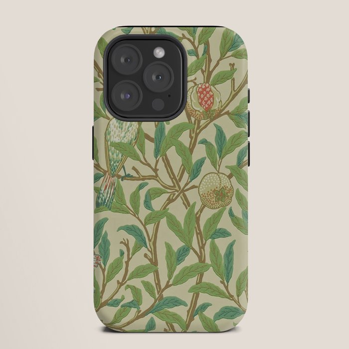 William Morris Bird & Pomegranate Bayleaf and Cream iPhone Case Gallery Image 11