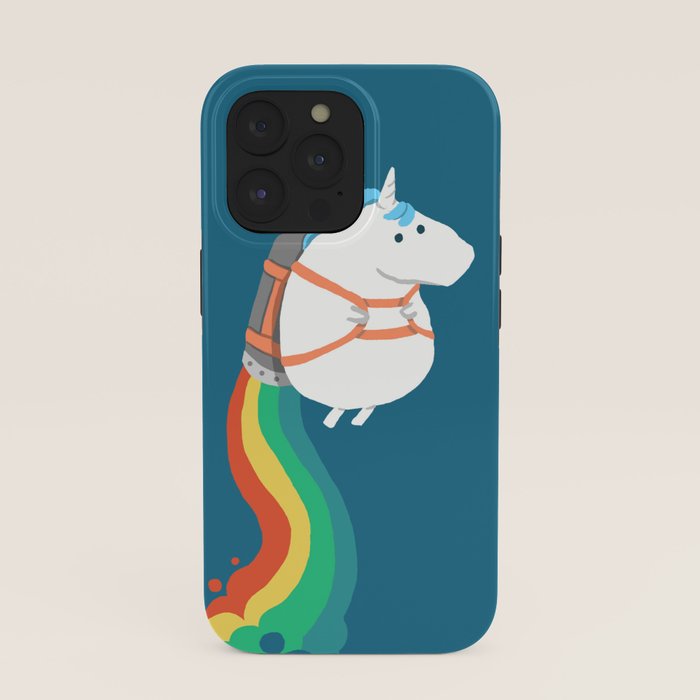 Fat Unicorn on Rainbow Jetpack iPhone Case Gallery Image 39