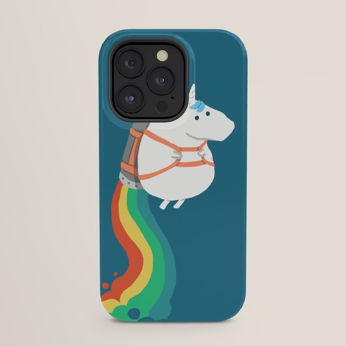 Fat Unicorn on Rainbow Jetpack iPhone Case Gallery Image 23