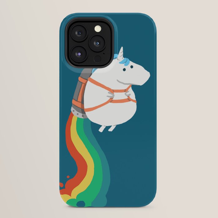 Fat Unicorn on Rainbow Jetpack iPhone Case Gallery Image 32