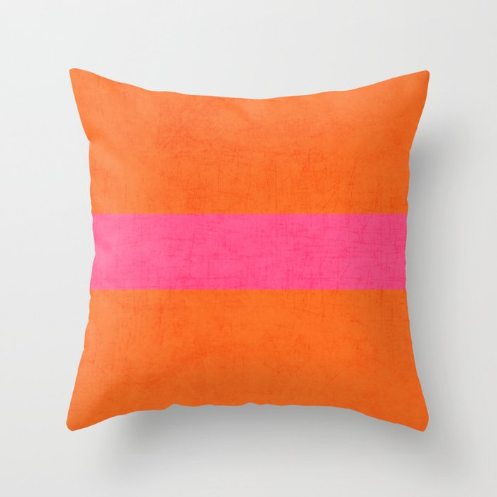 orange and hot pink classic Throw Pillow Gallery Image 5