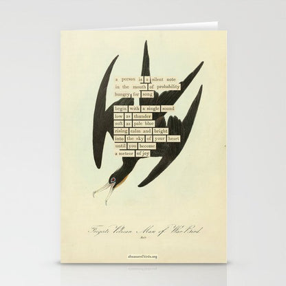 Bird Divinations: Frigate Pelican (about: almanacofbirds.org) Stationery Card Gallery Image 2