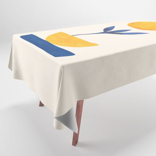Sunny Sprout Modernist Abstract Botanic Tablecloth Gallery Image 1