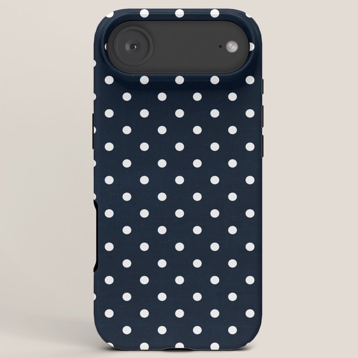 navy swiss dots iPhone Case Gallery Image 6
