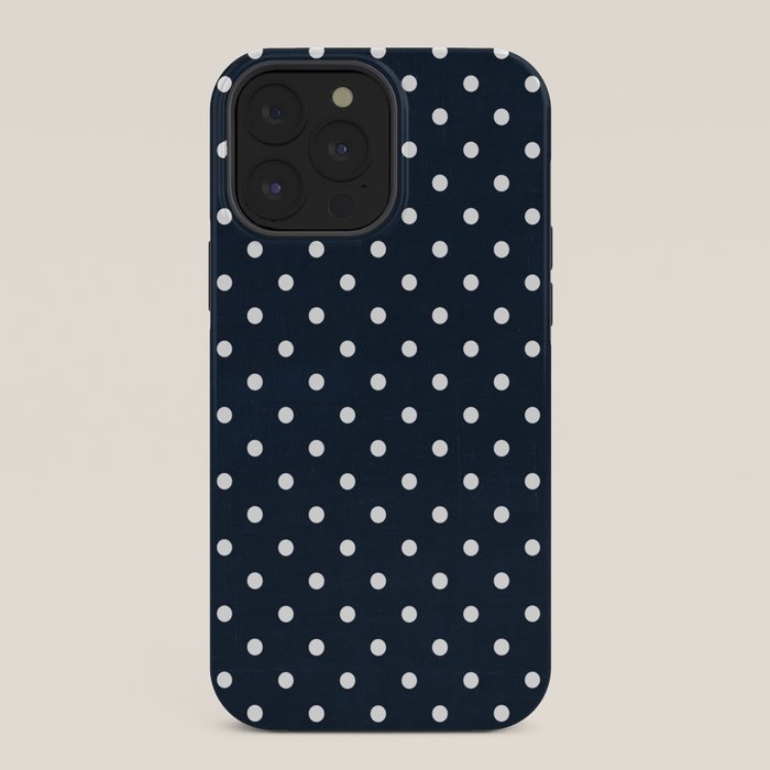 navy swiss dots iPhone Case Gallery Image 36