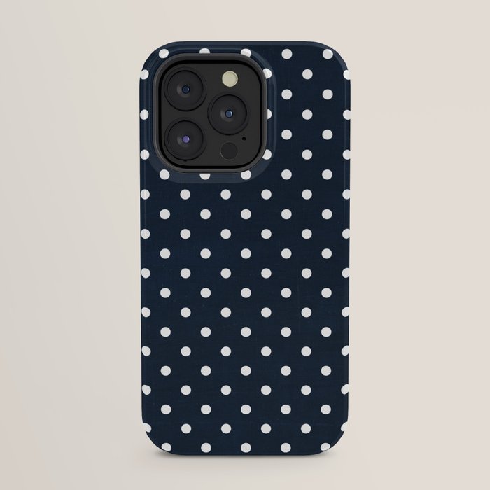 navy swiss dots iPhone Case Gallery Image 23