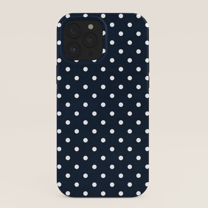 navy swiss dots iPhone Case Gallery Image 40