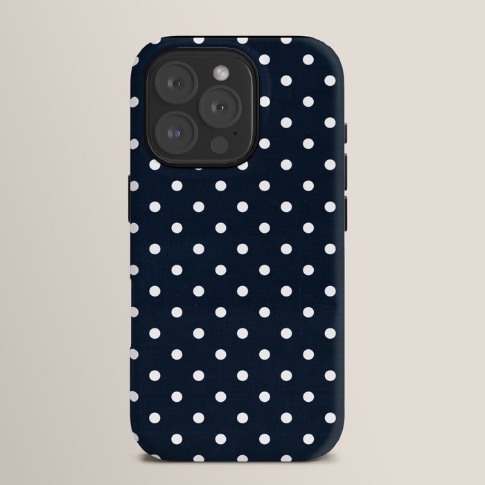 navy swiss dots iPhone Case Gallery Image 15