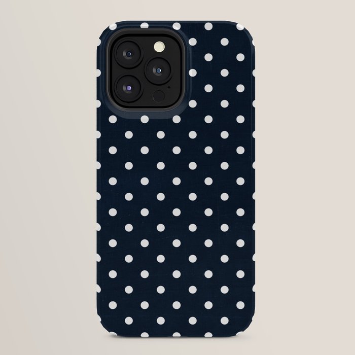 navy swiss dots iPhone Case Gallery Image 24