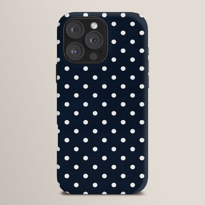 navy swiss dots iPhone Case Gallery Image 16