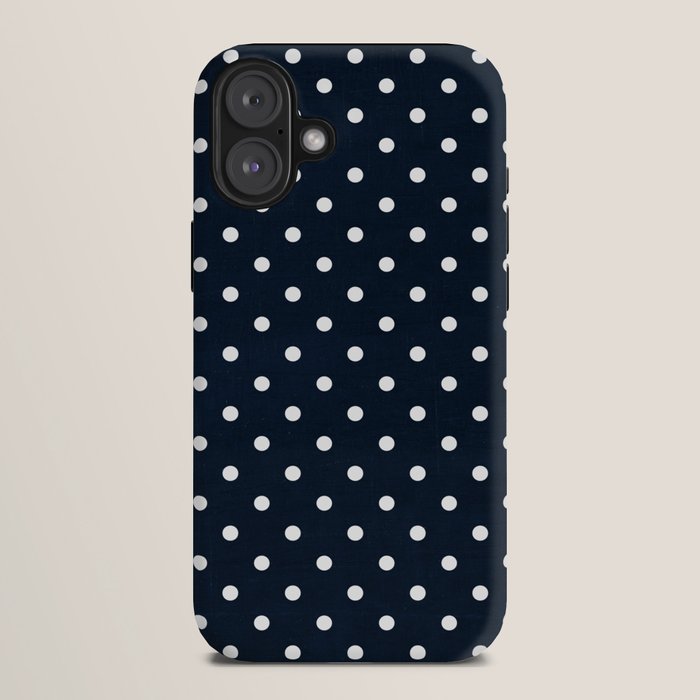 navy swiss dots iPhone Case Gallery Image 10