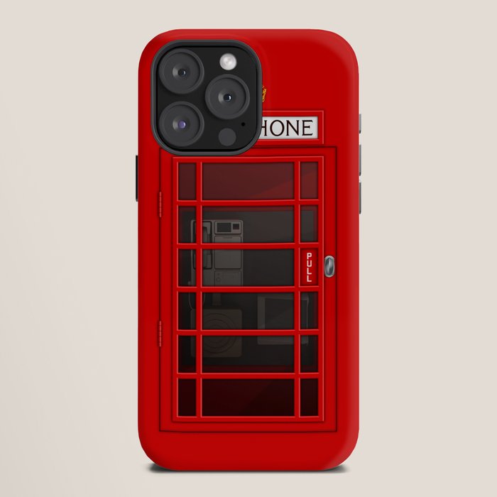 RED TELEPHONE BOX BOOTH PHONE BOX iPhone Case Gallery Image 12
