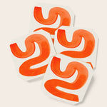 Mid Century Modern Abstract Minimalist Abstract Vintage Retro Orange Watercolor Brush Strokes Coaster Gallery Image 1