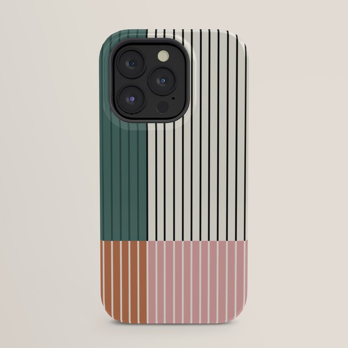 Color Block Line Abstract V Colorful Retro iPhone Case Gallery Image 23