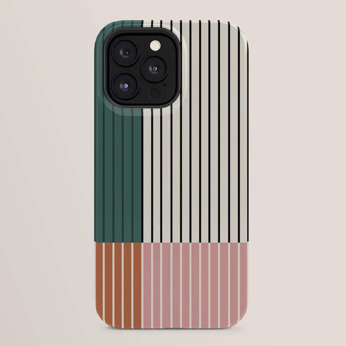 Color Block Line Abstract V Colorful Retro iPhone Case Gallery Image 24