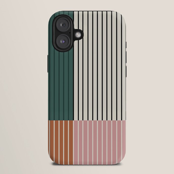 Color Block Line Abstract V Colorful Retro iPhone Case Gallery Image 10