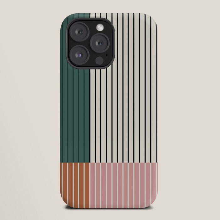 Color Block Line Abstract V Colorful Retro iPhone Case Gallery Image 20