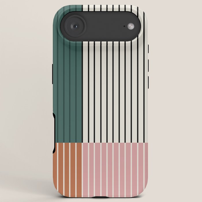 Color Block Line Abstract V Colorful Retro iPhone Case Gallery Image 6