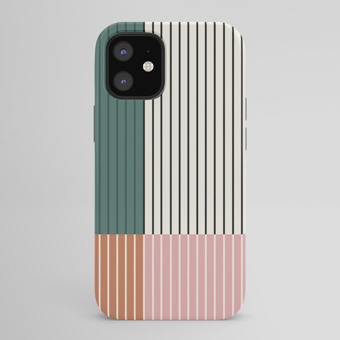 Color Block Line Abstract V Colorful Retro iPhone Case Gallery Image 42