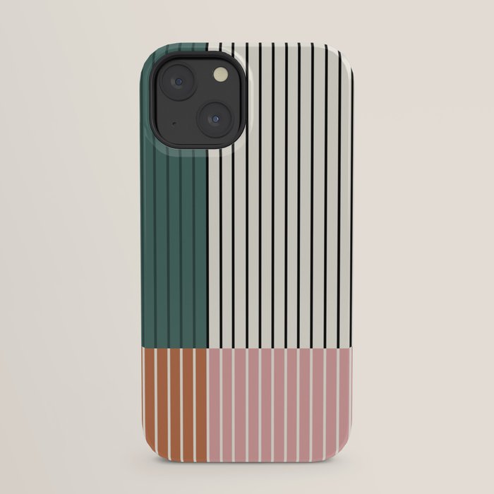 Color Block Line Abstract V Colorful Retro iPhone Case Gallery Image 21