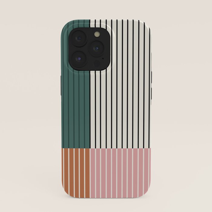 Color Block Line Abstract V Colorful Retro iPhone Case Gallery Image 39