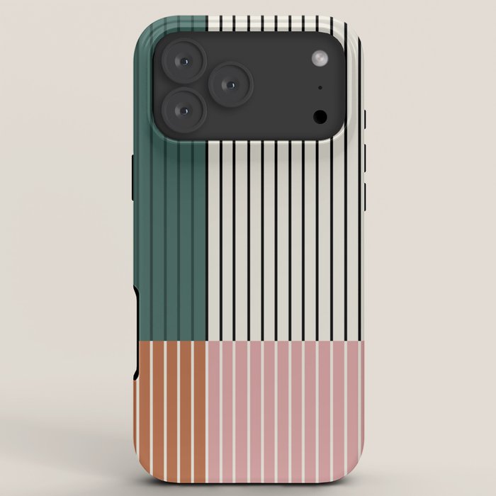 Color Block Line Abstract V Colorful Retro iPhone Case Gallery Image 8