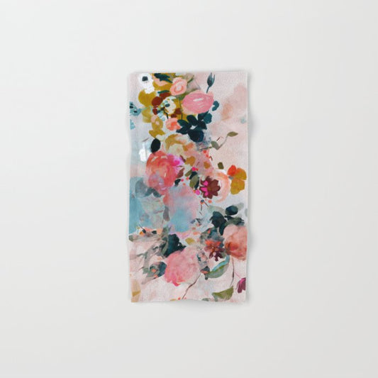 floral bloom abstract painting Bath Towel Gallery Image 1