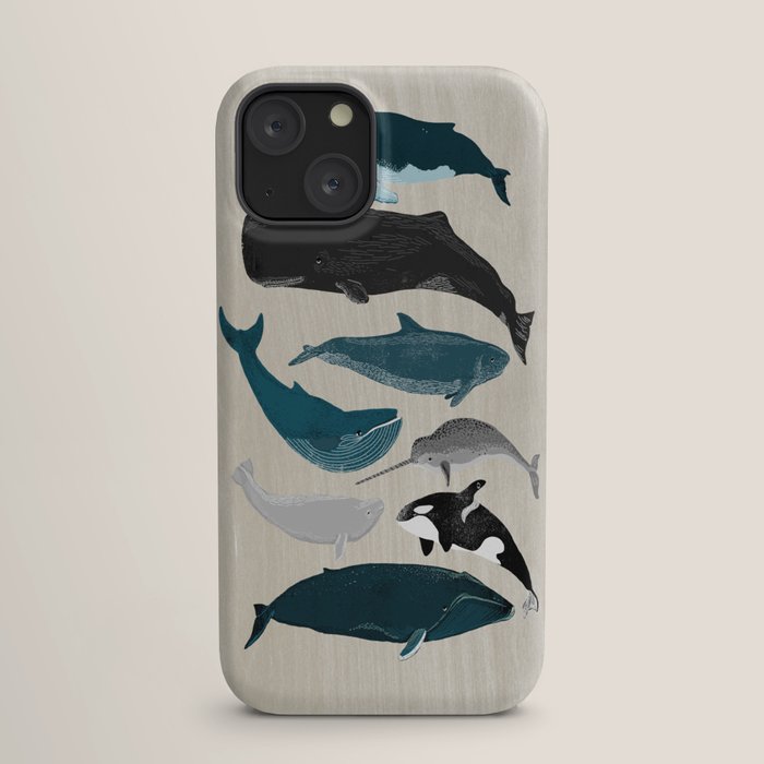 Whales - Pod of Whales Print by Andrea Lauren iPhone Case Gallery Image 17