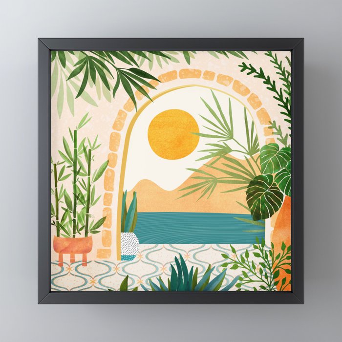 Villa View Tropical Landscape / Villa Series Mini Art Print Gallery Image 3