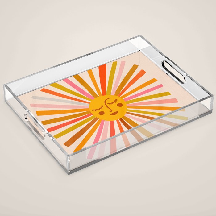 Sunshine â Retro Ochre Palette Acrylic Tray Gallery Image 1