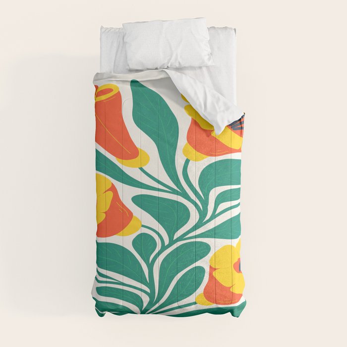 Orioles & Golden Poppy: Les Fleurs | Flower Market 04 | Spring Summer 23 Comforter Gallery Image 9