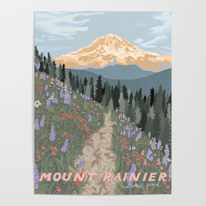 Mount Rainier National Park Poster Gallery Image 3