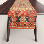 Antique Erzurum Turkish Kilim Rug Print Table Runner Gallery Image 1