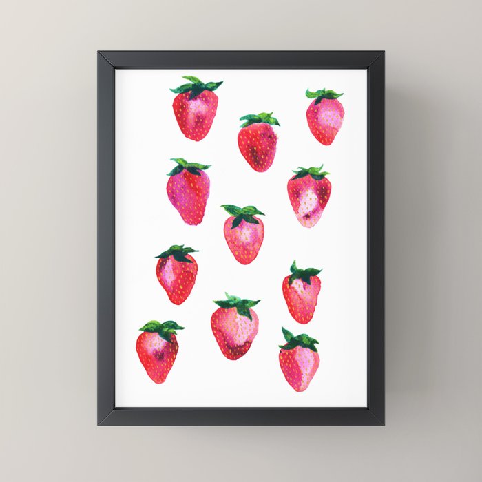 Strawberries Mini Art Print Gallery Image 3