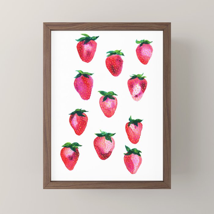 Strawberries Mini Art Print Gallery Image 2