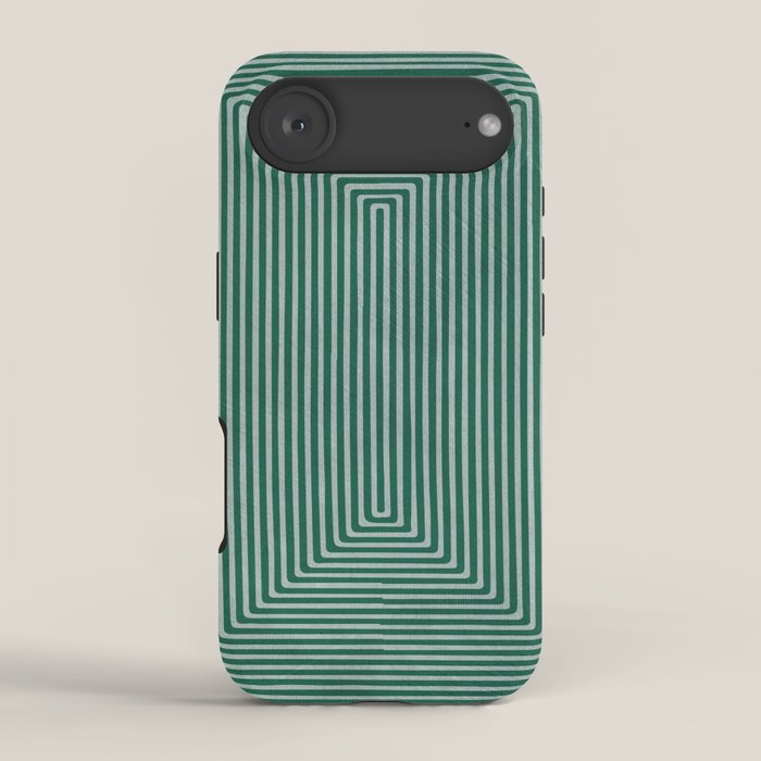 Green Black Abstract Geometric Design Artwork iPhone Case Gallery Image 2