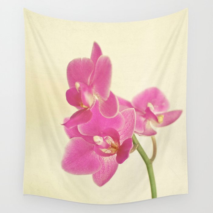 Pink Orchid Wall Tapestry Gallery Image 3
