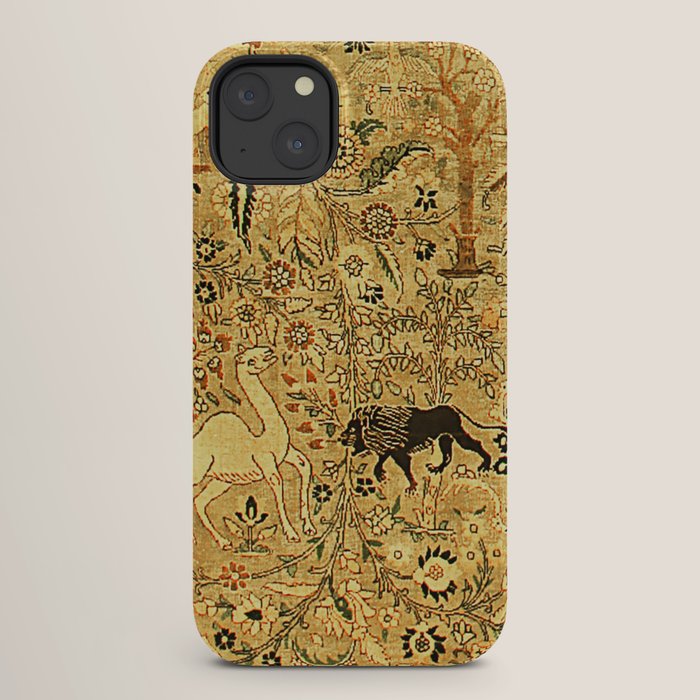 Antique Persian Tabriz Animal Rug Print iPhone Case Gallery Image 26