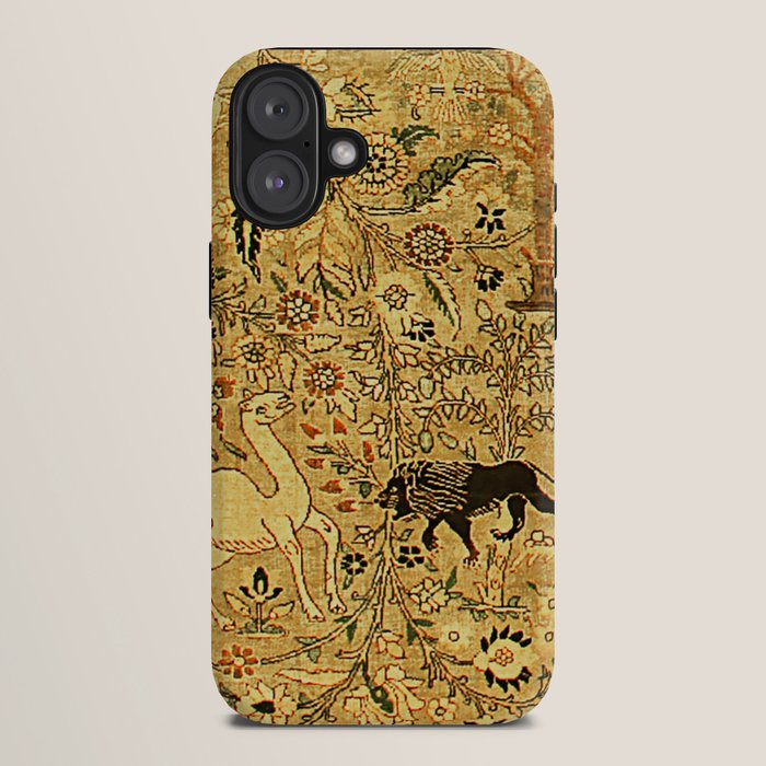 Antique Persian Tabriz Animal Rug Print iPhone Case Gallery Image 10