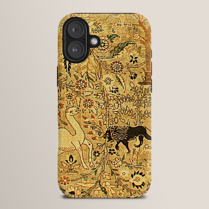 Antique Persian Tabriz Animal Rug Print iPhone Case Gallery Image 14