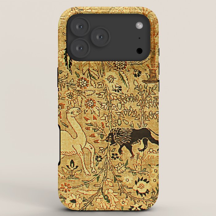 Antique Persian Tabriz Animal Rug Print iPhone Case Gallery Image 8