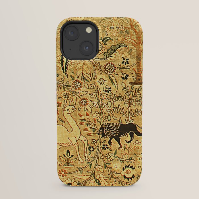 Antique Persian Tabriz Animal Rug Print iPhone Case Gallery Image 21