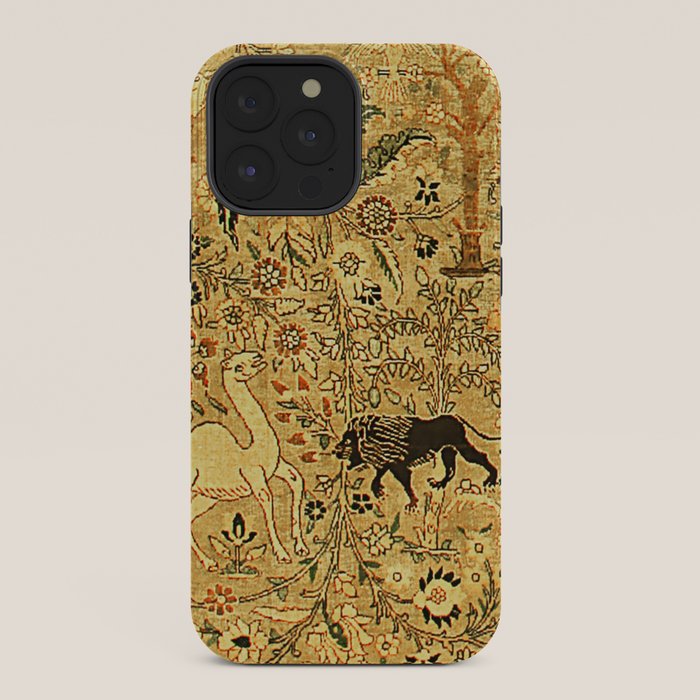 Antique Persian Tabriz Animal Rug Print iPhone Case Gallery Image 36