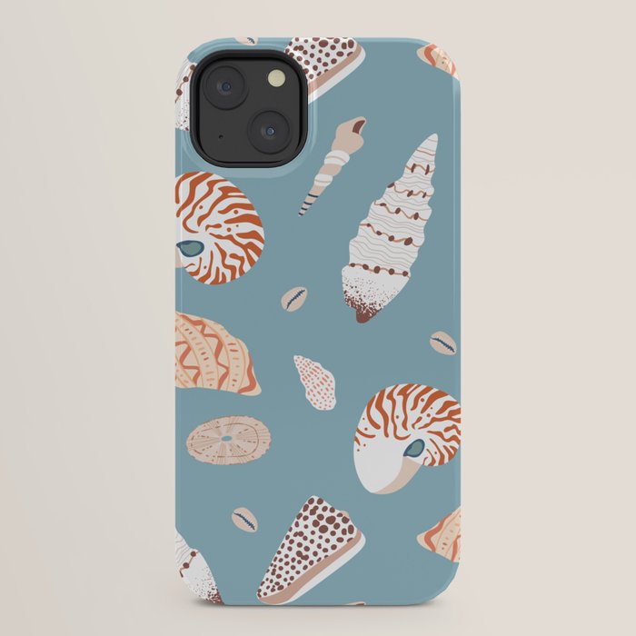 Vintage sea shell flat illustration pattern iPhone Case Gallery Image 22