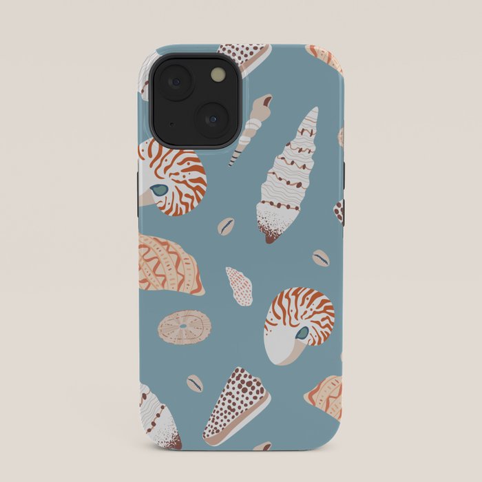 Vintage sea shell flat illustration pattern iPhone Case Gallery Image 33