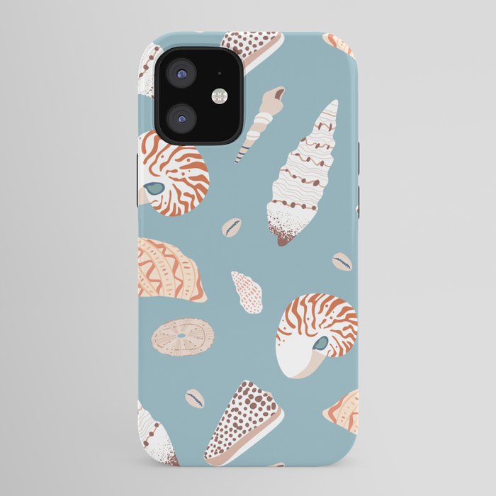 Vintage sea shell flat illustration pattern iPhone Case Gallery Image 41