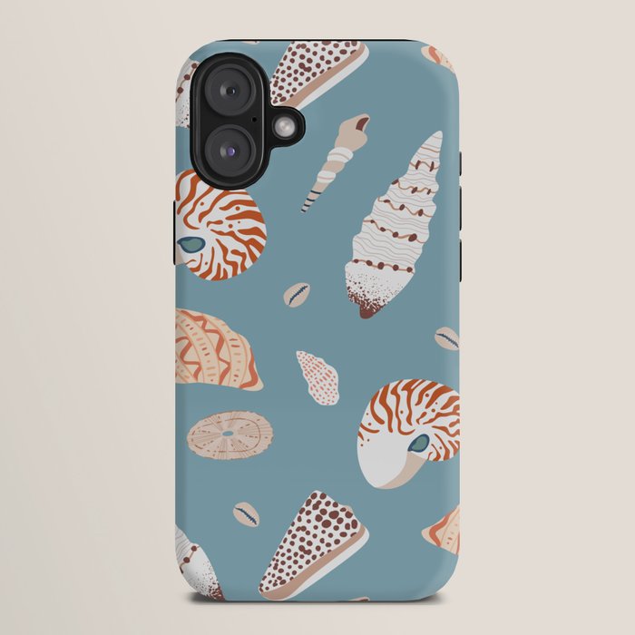 Vintage sea shell flat illustration pattern iPhone Case Gallery Image 10