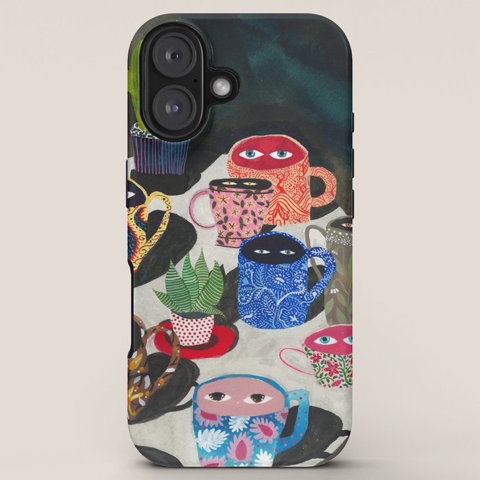 Suspicious mugs iPhone Case Gallery Image 5