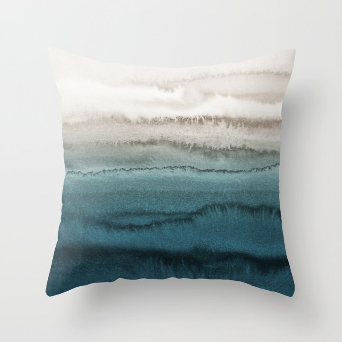 WITHIN THE TIDES - CRASHING WAVES TEAL Throw Pillow Gallery Image 5