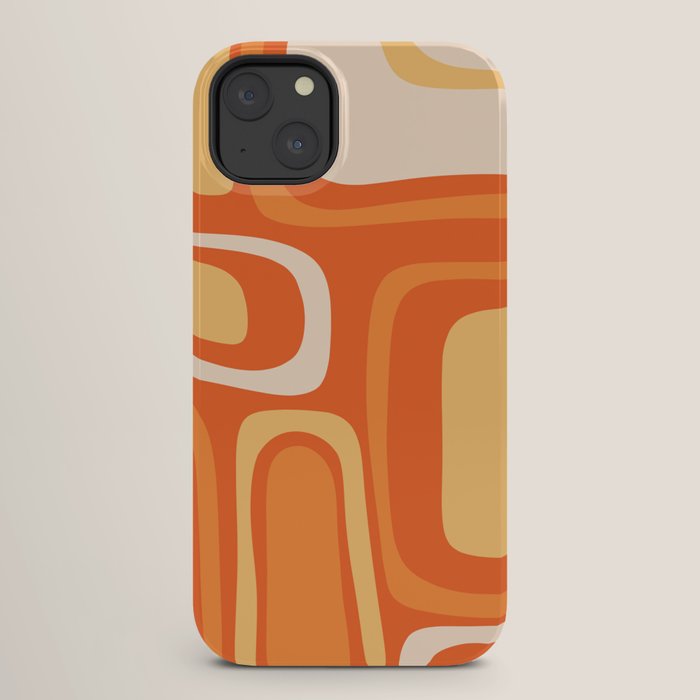 Palm Springs Mid Century Modern Abstract Pattern in Bright Orange Tangerine Tones iPhone Case Gallery Image 26